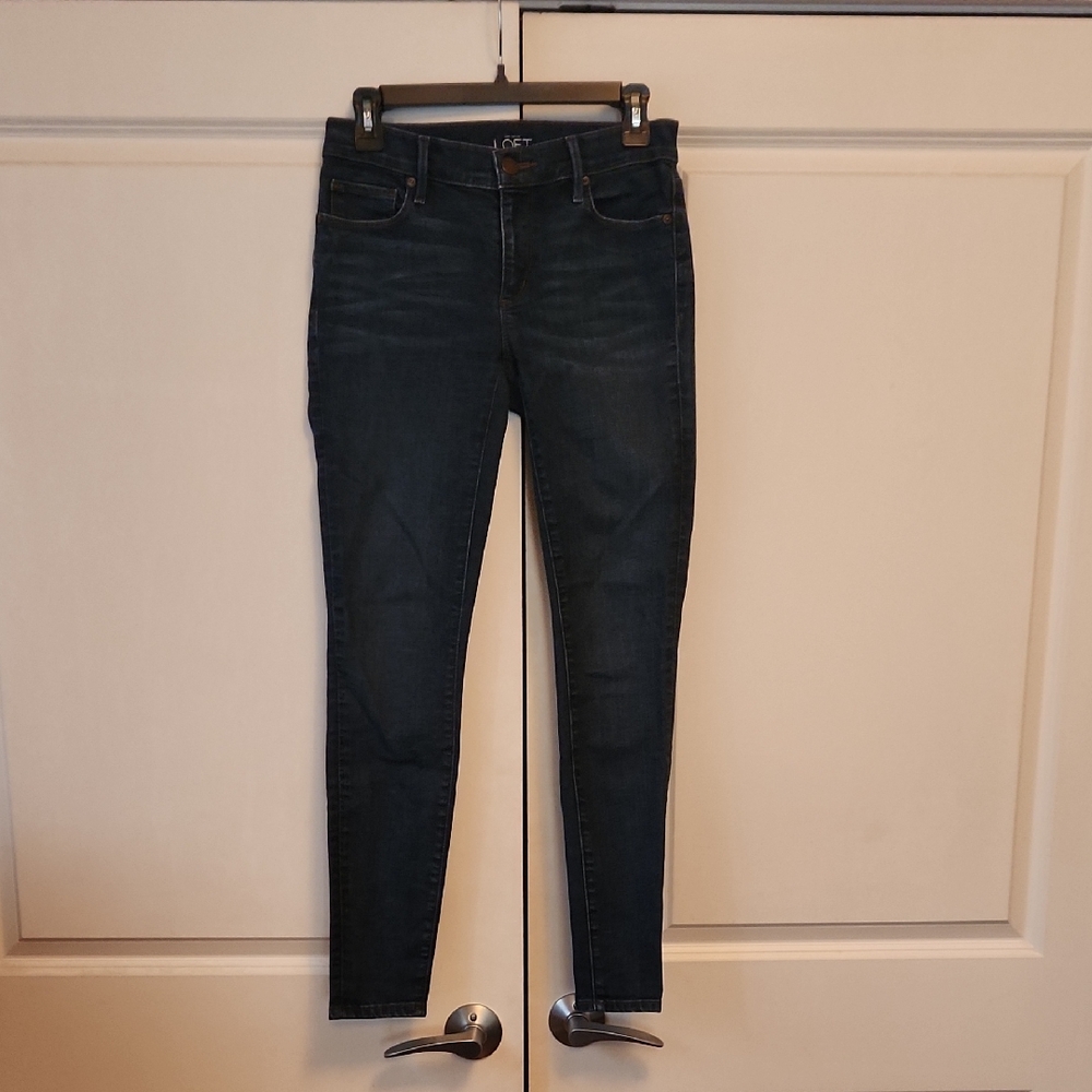 LOFT Dark Wash Skinny Jeans